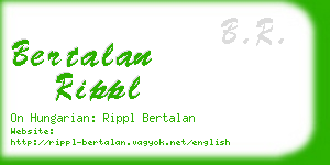 bertalan rippl business card